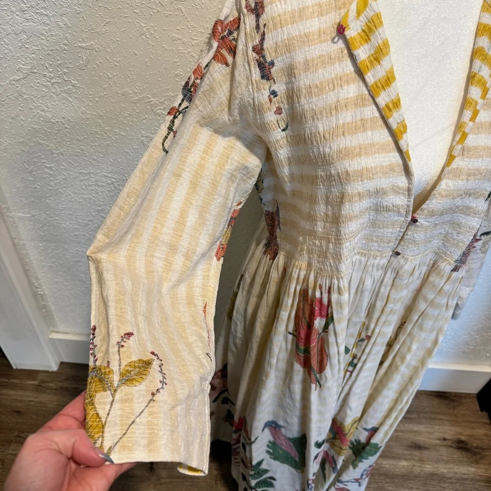 INJIRI MEDIUM cotton floral long top - Picture 5 of 11